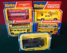 Corgi Toys Public Transport Vehicles: To include 278 Plymouth Yellow Taxi, 289 Routemaster Bus (