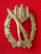 German Infantry Assault Badge: Bronze example with thin pin and no makers markings Lots 421 to 490