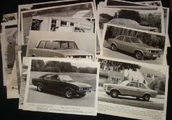 Collection of 1970s Black & White Press Photographs of Motorcars: Covering various makes Leyland,