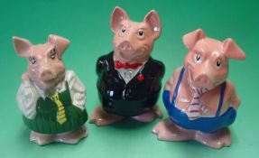 3 Wade Natwest Pigs: To include Sir Nathaniel Westminster the father, Maxwell the boy, Annabel the