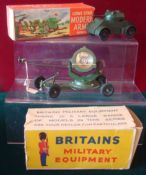 Britains No.1718 Searchlight on Mobile chassis: Dark military green body, hubs, black rubber tyres -