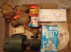 Mixed Box of Various Toys: To consist of Peter Pan Talking Dusty Bin boxed, Mickey Mouse Money