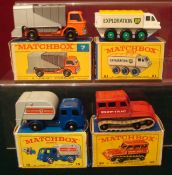 Matchbox Series Regular Wheels: Numbers 7 Ford Refuse Truck, 15 Dennis Refuse Truck, 35 Snow Trac,