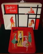 1960s Barbie Doll Carry Cases: 1961 Red case 27 x 31cmfeaturing Barbie in four different costumes to