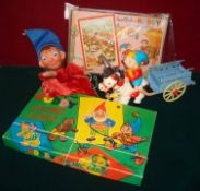 Collection of Noddy related Items: To include Hand Puppet, Noddy in Noah`s Ark Land Jigsaw, Noddy