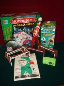 Collection of Subbuteo Items: To include 2 Pitches, 2 Sets of Old Goals, Referee and Linesmen in