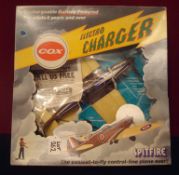 Cox Electro Charger Spitfire: Fly control line Plane with Rechargeable Battery Powered un-opened