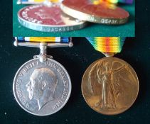 WW1 Derbyshire Yeomany Pair: To 2954 /75901Pte Edward A Jackson (only Entitled to a Pair)