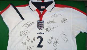 2003 FIFA World Youth Championship Official Player Signed England Shirt: Signed by 17 players to