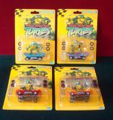 Set of Four Scalextric Teenage Mutant Ninja Turtles: Issued in 2004 Turtles on Skate Boards G2047