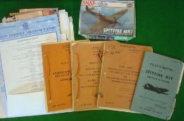 WWII Spitfire and hurricane related ephemera: Air Ministry Publications to include: 1564B Pilots