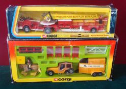 Corgi Toys Pony Club Set: Number 29 having Jeep, Trailer, Horse and Fences in fair box together with