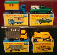 Matchbox Series Regular Wheels: Numbers 18 Caterpillar Bulldozer, 37 Cattle Truck, 50 Kennel