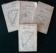 WW1 Military War Office Issue Maps: For Belgium Dunkerque 1a Oct 1915, Tournai 5 May 1916,