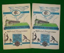 Chesterfield FC FA Cup Replays Football Programmes: To include Chesterfield v Shrewsbury 10th