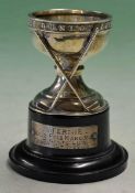 J S Fernie - 1927 Dunlop Hole In One Silver Cup - silver hallmarked Birmingham 1927 decorated with
