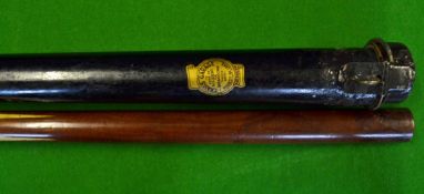 Snooker cue Unnamed machine made one piece cue c/w modern full length black composite case