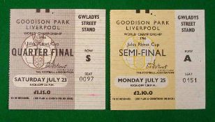 World Cup 1966 Tickets: Semi-Final West Germany v Russia & Quarter-Final Portugal v North Korea (5-3