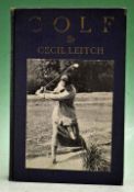 Leitch, Cecil – “Golf” 1st ed 1922 original blue and gilt cloth boards with laid down photograph,