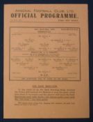 1940s Wartime Arsenal Home Match Programme: v R.A.F. 23rd May 1942, central fold, otherwise (VG). (