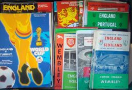 England Football Programmes Homes: From 1957 onwards most in near mint condition good retail value