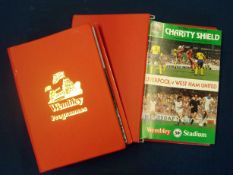 Wembley Binders & Programmes: A collection of 3 Official Wembley Programme Binders containing all