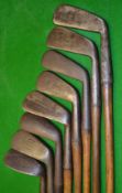 8x various smf irons – by Tom Stewart, Gibson, Forgan. R Condie and R Simpson late rut niblick et al