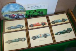 Castrol Series Grand Prix Cars 1948 – 1967 Framed Colour Prints: Set of 6 prints featuring “San