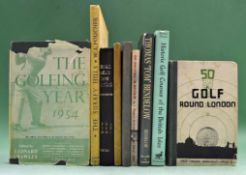 Golfing Yearbooks and others (10) to incl x EGU Year books for 1951, ’52, ’54, US Golfer’s