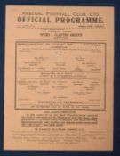 1940s Wartime Arsenal Home Match Programme: v Tottenham Hotspur 22nd April 1944, central folds,