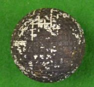 Silver Town line mesh pattern guttie golf ball c. 1890s – retaining some original white finish –