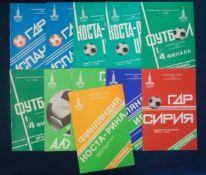 1980 Moscow Olympics Games Football Programmes: Elimination & 1/4 Finals - 11 programs - Kiev -