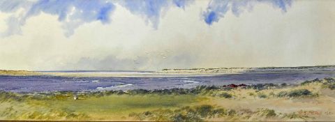 Partridge, Frank H (1849-1929) HUNSTANTON GOLF COURSE - 9th Tee Hunstanton overlooking Gore Point