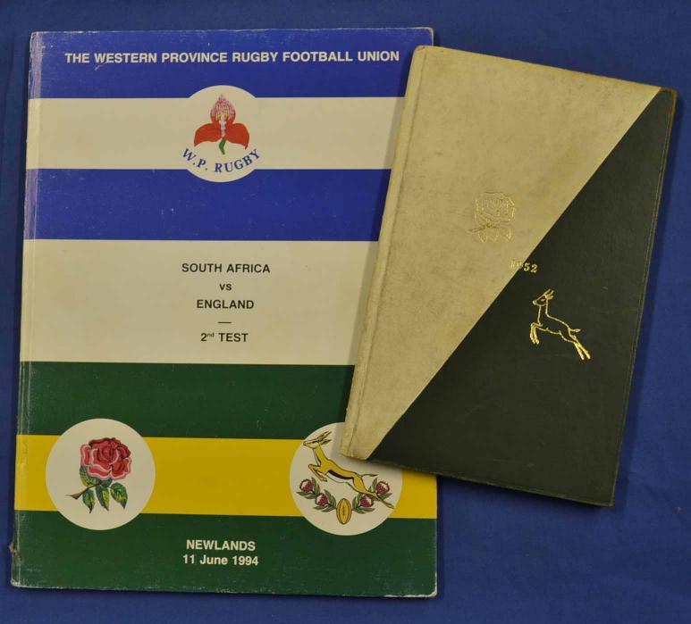 England v South Africa 1952 Presentation Rugby programme played at Twickenham on 5th January, in