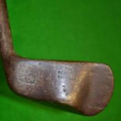 R Simpson Carnoustie “Perfect Balance” pat lump backed iron – with crisscross and hand punched