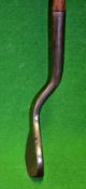 Extremely unusual swan neck heavily offset near round headed putter – c/w a notched “M” top aiming