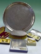 W.E Fernie - collection of silver and gold related gentleman’s dress wear accessories to incl 9ct