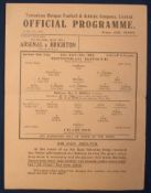 1940s Wartime Tottenham Hotspur Home Match Programme: v Charlton Athletic (London War Cup) 11th