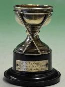 J S Fernie - 1940 Dunlop Hole In One Silver Cup - silver hallmarked Birmingham 1927 decorated with