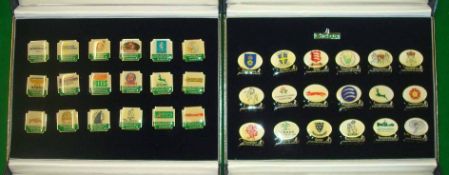 Case Sets of County Cricket Team Pin Badges: Sets of 18 Badges featuring Millennium Cricket Teams