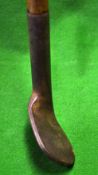 F H Ayres early rut iron - stamped “N” to the small head measuring 1 7/8” x 2 1/8” c/w original