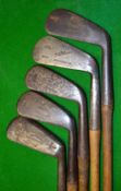 5x assorted irons to incl 3x Tom Stewarts, “BE UP” et al - all with good full length grips