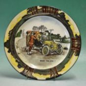 Rare Royal Doulton series ware early motoring plate c. 1905– titled “Room for One” - overall 9.