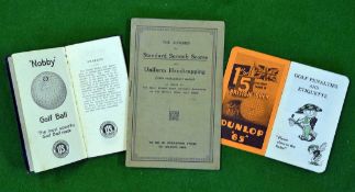 Early Golf Rules, Penalties and Handicapping booklets from 1918-1940 (3) to incl 1918 “Rules of