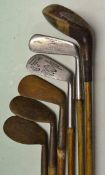 Good half set of 6x golf clubs – a very good large headed spoon, 4x various irons and Tom Stewart