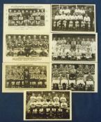 Wilkes Football Postcards: A good collection 1930s onwards all stamped A. Wilkes & Son to rear
