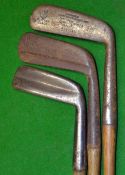 3x interesting putters to incl Tom Morris St Andrews putting cleek, Forgan “Leslie” putter and