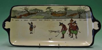 Royal Doulton golfing series ware dish, decorated with Crombie style golfers and the saying “he hath