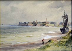 Blair, John (Scottish 1850-1934) “ST ANDREWS” – view from the edge of the links with The R & A
