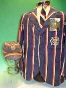 Pre war - Melbourne Cricket Club cap blazer and tie - official cricket club attire by Lincoln Stuart